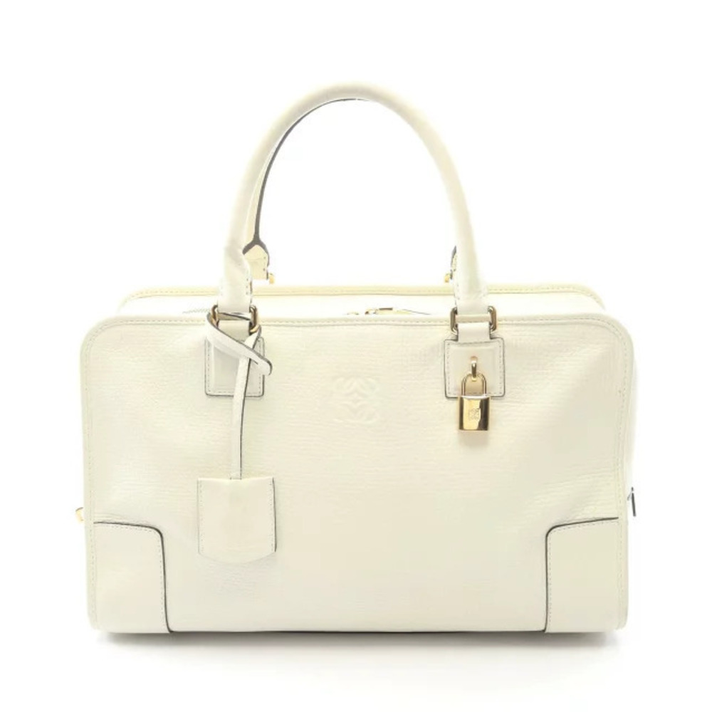 Loewe Amazona Handbag Leather White